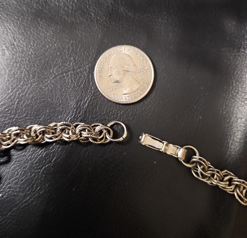Silver Tone Rope Chain Necklace - Picture 8 of 9